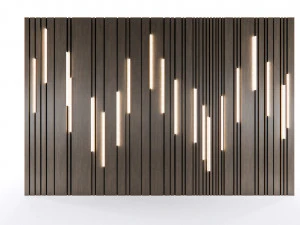 Wall decorative panel light Dynamic model Pre-Inst lighting 3D Model