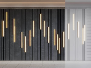 Wall decorative panel light Dynamic model Pre-Inst lighting 3D Model