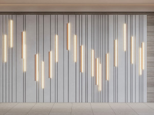 Wall decorative panel light Dynamic model Pre-Inst lighting 3D Model