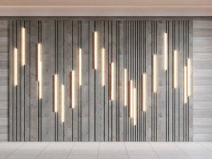 Wall decorative panel light Dynamic model Pre-Inst lighting 3D Model