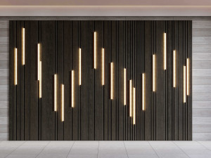 Wall decorative panel light Dynamic model Pre-Inst lighting 3D Model
