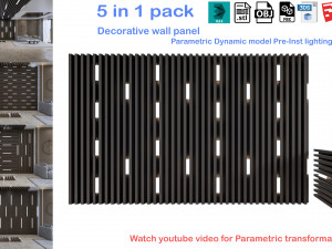 Decorative Wall Panel 3D wall panel 3d panel 3D 모델