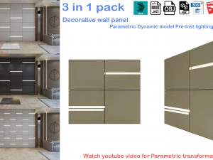 Dekoracyjny panel ścienny Panel ścienny 3D Panel 3D Model 3D