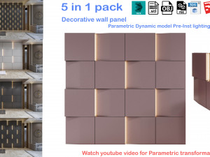 Decorative Wall Panel 3D wall panel 3d panel 3D 모델