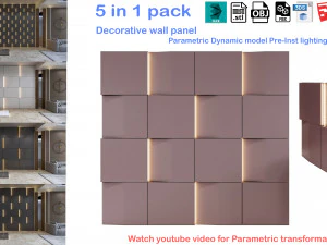 Dekoracyjny panel ścienny Panel ścienny 3D Panel 3D Model 3D