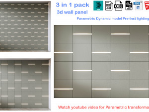 Decorative Wall Panel 3D wall panel 3d panel 3D 모델