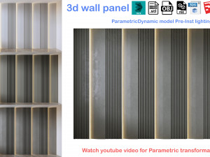 Decorative Wall Panel 3D wall panel 3d panel Model 3D