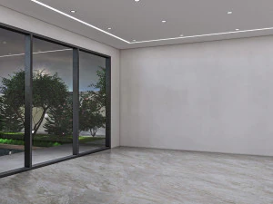 Living room interior exterior scene 3D Model