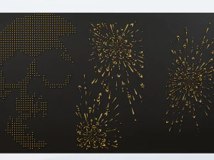 Dekorasi dinding Model 3D