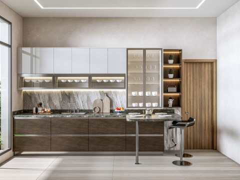 Kitchen fully parametric fully resizable full scene 003 3Dモデル