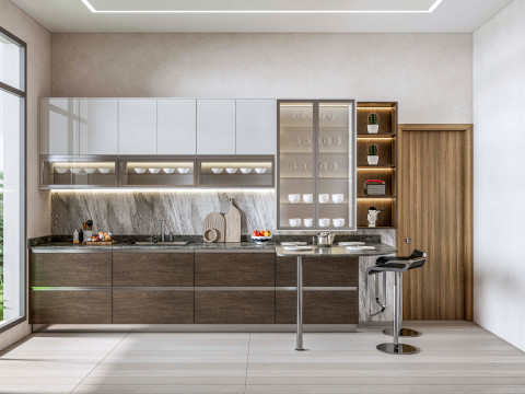 Kitchen fully parametric fully resizable full scene 003 Modelo 3D