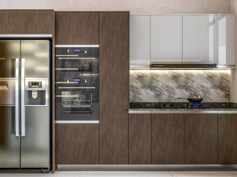 Kitchen fully parametric fully resizable full scene 003 Modelo 3D