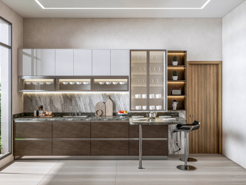 Kitchen fully parametric fully resizable full scene 003 Modelo 3D
