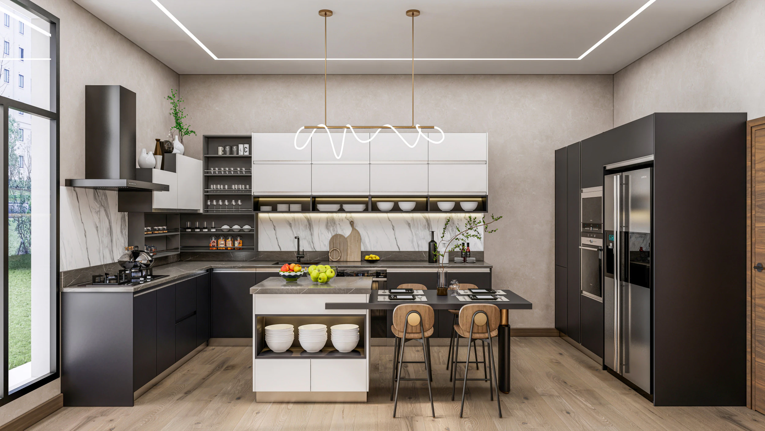 Cucina completamente parametrica, scena completa completamente ridimensionabile 006 Modello 3D .c4d .max .obj .3ds .fbx .stl .blend