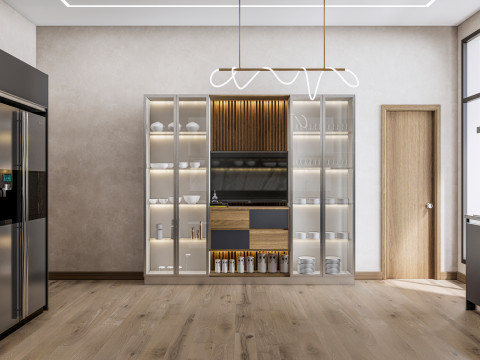 Kitchen fully parametric fully resizable full scene 006 3D Модель