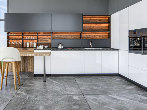 Cucina completamente parametrica, scena completa completamente ridimensionabile 007 Modello 3D