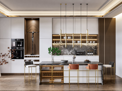 Kitchen fully parametric fully resizable full scene 0010 3D 模型