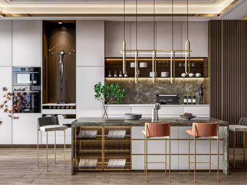 Kitchen fully parametric fully resizable full scene 0010 3D 模型