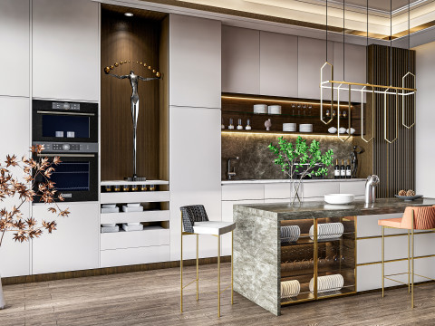 Kitchen fully parametric fully resizable full scene 0010 3D 模型