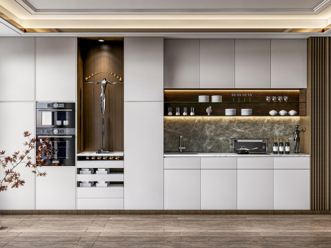Kitchen fully parametric fully resizable full scene 0010 3D 模型