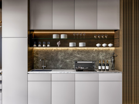 Kitchen fully parametric fully resizable full scene 0010 3D 模型
