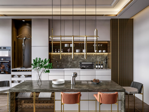 Kitchen fully parametric fully resizable full scene 0010 3D 模型