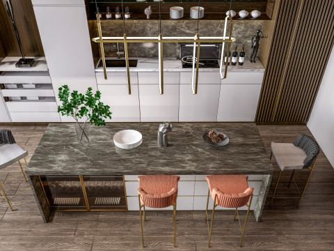 Kitchen fully parametric fully resizable full scene 0010 3D 模型