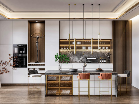 Kitchen fully parametric fully resizable full scene 0010 3D 模型