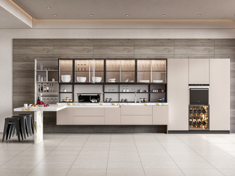 Kitchen fully parametric fully resizable full scene 0014 3Dモデル