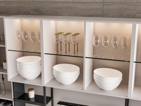 Kitchen fully parametric fully resizable full scene 0014 3D Model