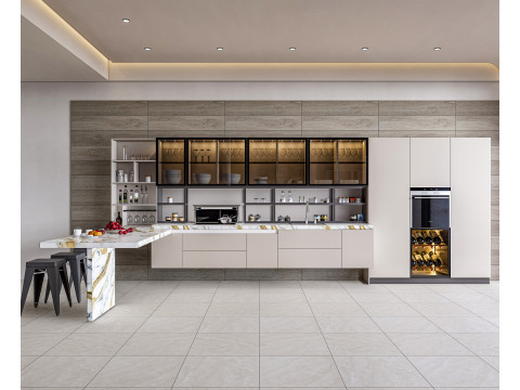 Kitchen fully parametric fully resizable full scene 0014 3D Model