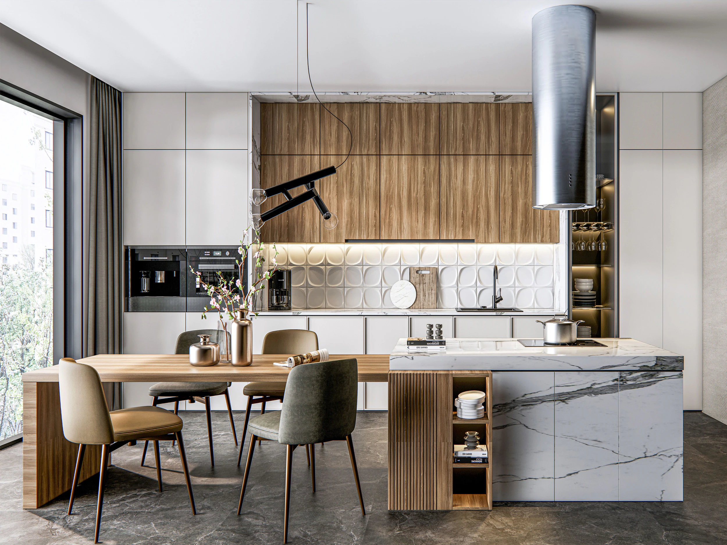 Scena di modellazione avanzata della cucina 0023 Modello 3D .c4d .max .obj .3ds .fbx .stl .blend