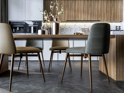 Scena di modellazione avanzata della cucina 0023 Modello 3D