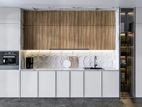 Scena di modellazione avanzata della cucina 0023 Modello 3D