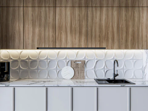 Scena di modellazione avanzata della cucina 0023 Modello 3D