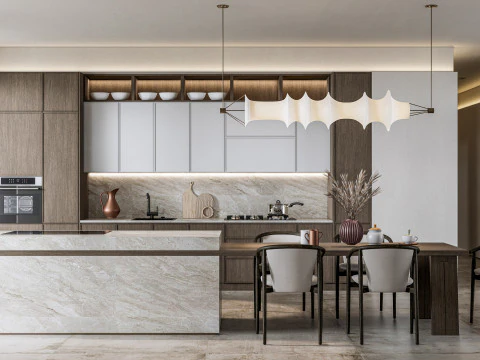 Scena di modellazione avanzata della cucina 0025 Modello 3D