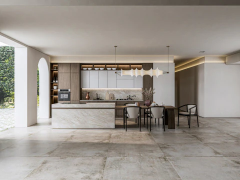 Scena di modellazione avanzata della cucina 0025 Modello 3D