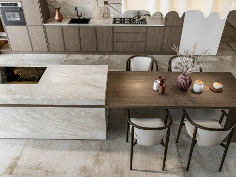 Scena di modellazione avanzata della cucina 0025 Modello 3D