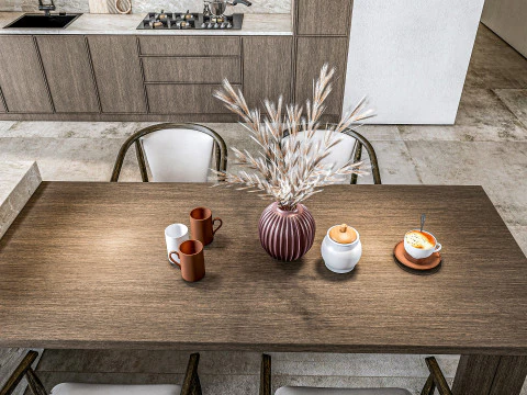 Scena di modellazione avanzata della cucina 0025 Modello 3D