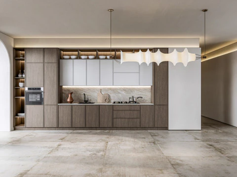 Scena di modellazione avanzata della cucina 0025 Modello 3D