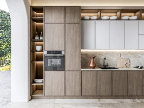 Scena di modellazione avanzata della cucina 0025 Modello 3D