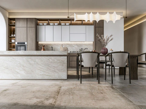 Scena di modellazione avanzata della cucina 0025 Modello 3D