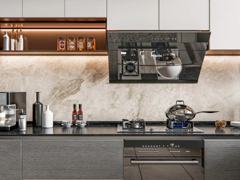 Scena di modellazione avanzata della cucina 0033 Modello 3D