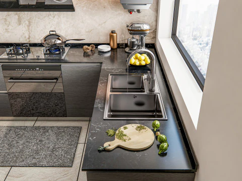 Scena di modellazione avanzata della cucina 0033 Modello 3D