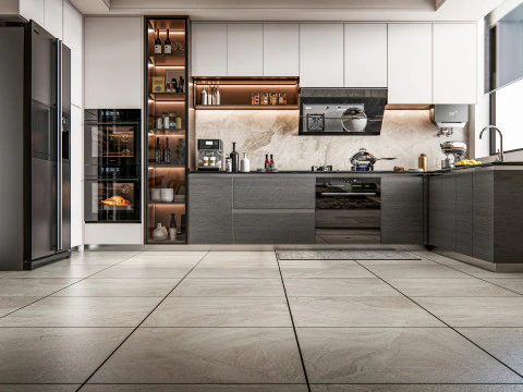 Scena di modellazione avanzata della cucina 0033 Modello 3D