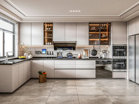 Scena di modellazione avanzata della cucina 0034 Modello 3D