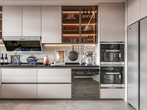 Scena di modellazione avanzata della cucina 0034 Modello 3D