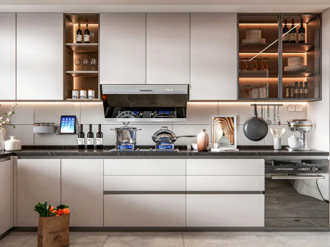 Scena di modellazione avanzata della cucina 0034 Modello 3D