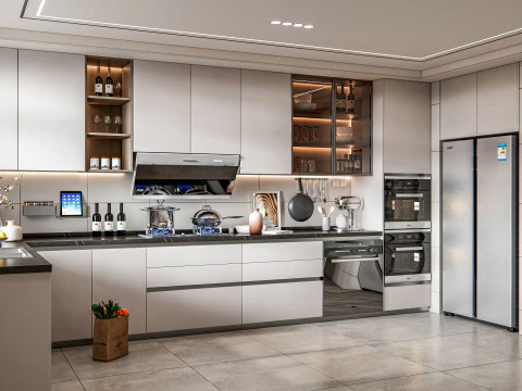 Scena di modellazione avanzata della cucina 0034 Modello 3D