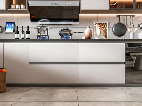 Scena di modellazione avanzata della cucina 0034 Modello 3D